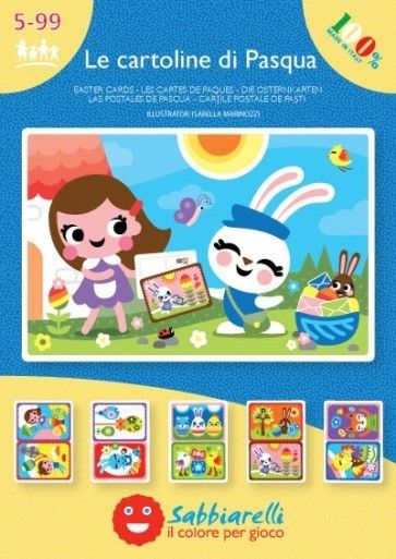 ALBUM CON 5 SCHEDE - LE CARTOLINE DI PASQUA 
